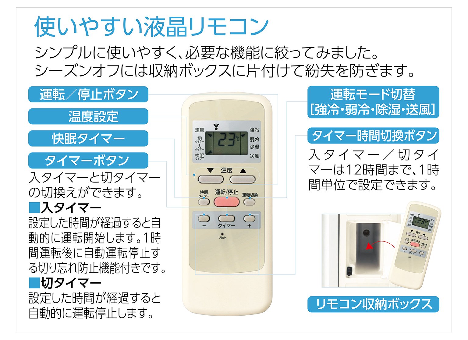 ルームエアコン（冷房除湿専用） KAW-1602/W｜窓用エアコン｜シーズン