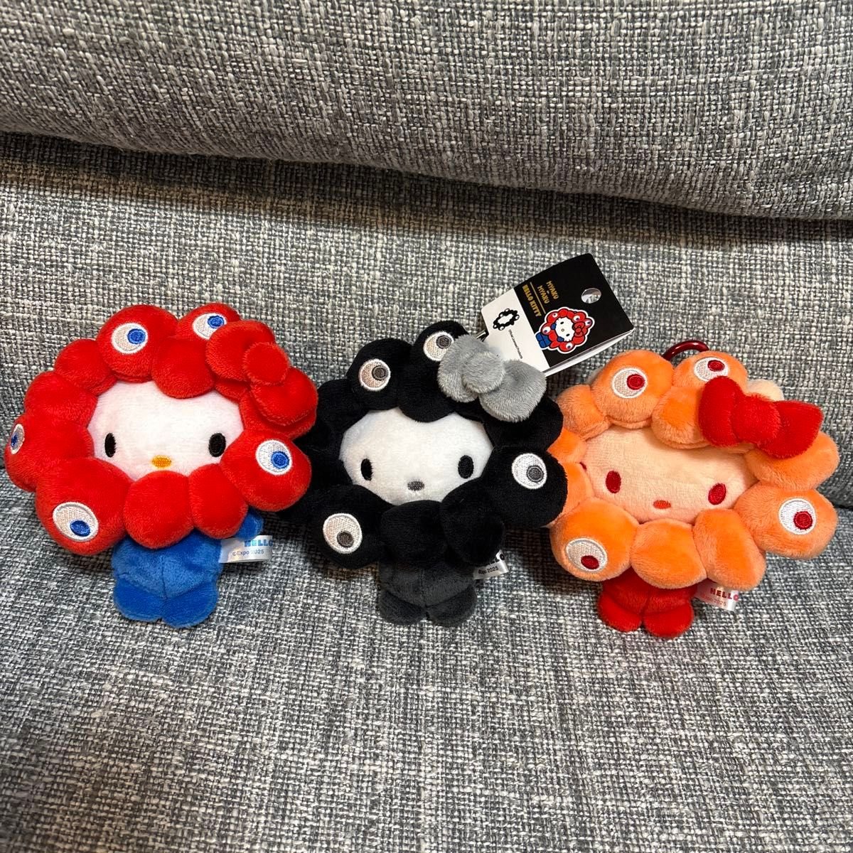 推しカラー 黒ミャク サンリオ キティー ぬいぐるみ 4点セット BC M