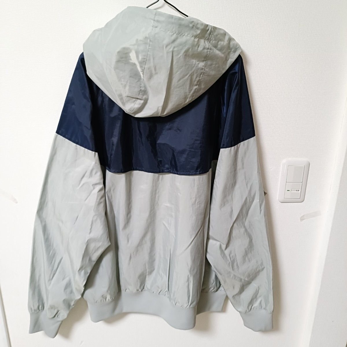 ウィンドライナー NIKE 灰紺 フーデッド ナイロンジャケット メンズXL