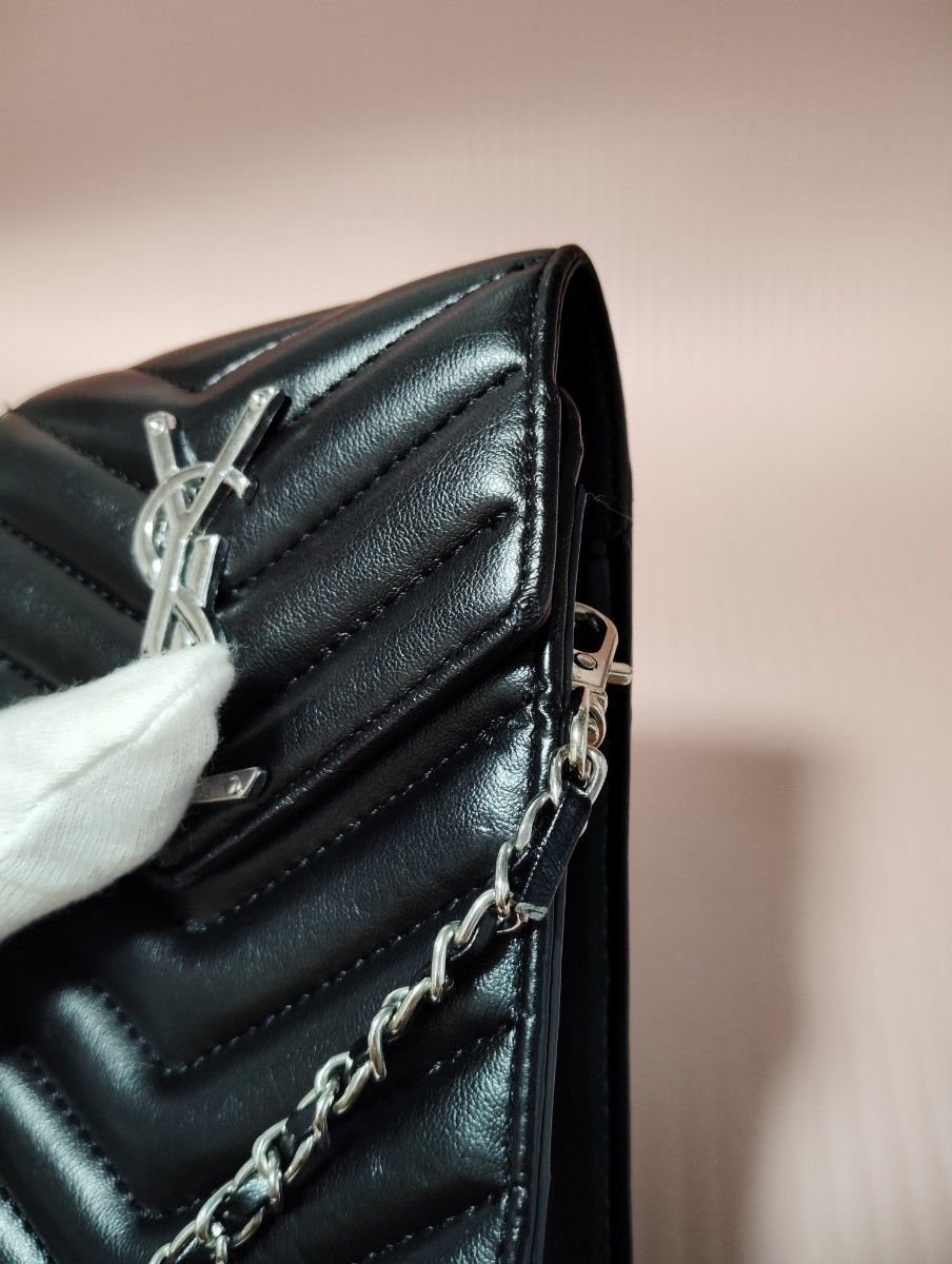 YSL ブラック ショルダーバッグ キルティング 並行輸入品｜Yahoo