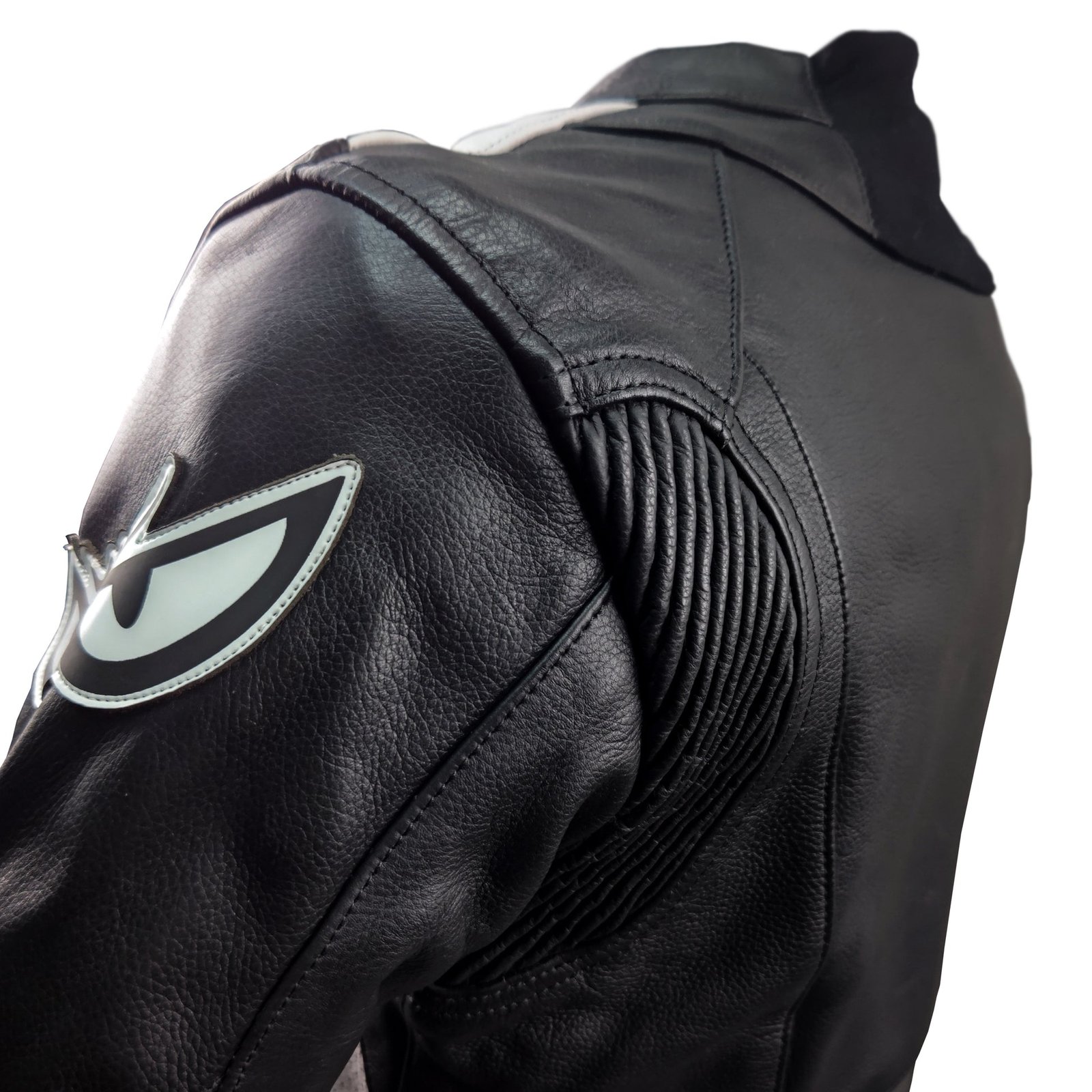 LJ-231101-BK BLACK/WHITE BERIK LEATHER JACKET レザージャケット