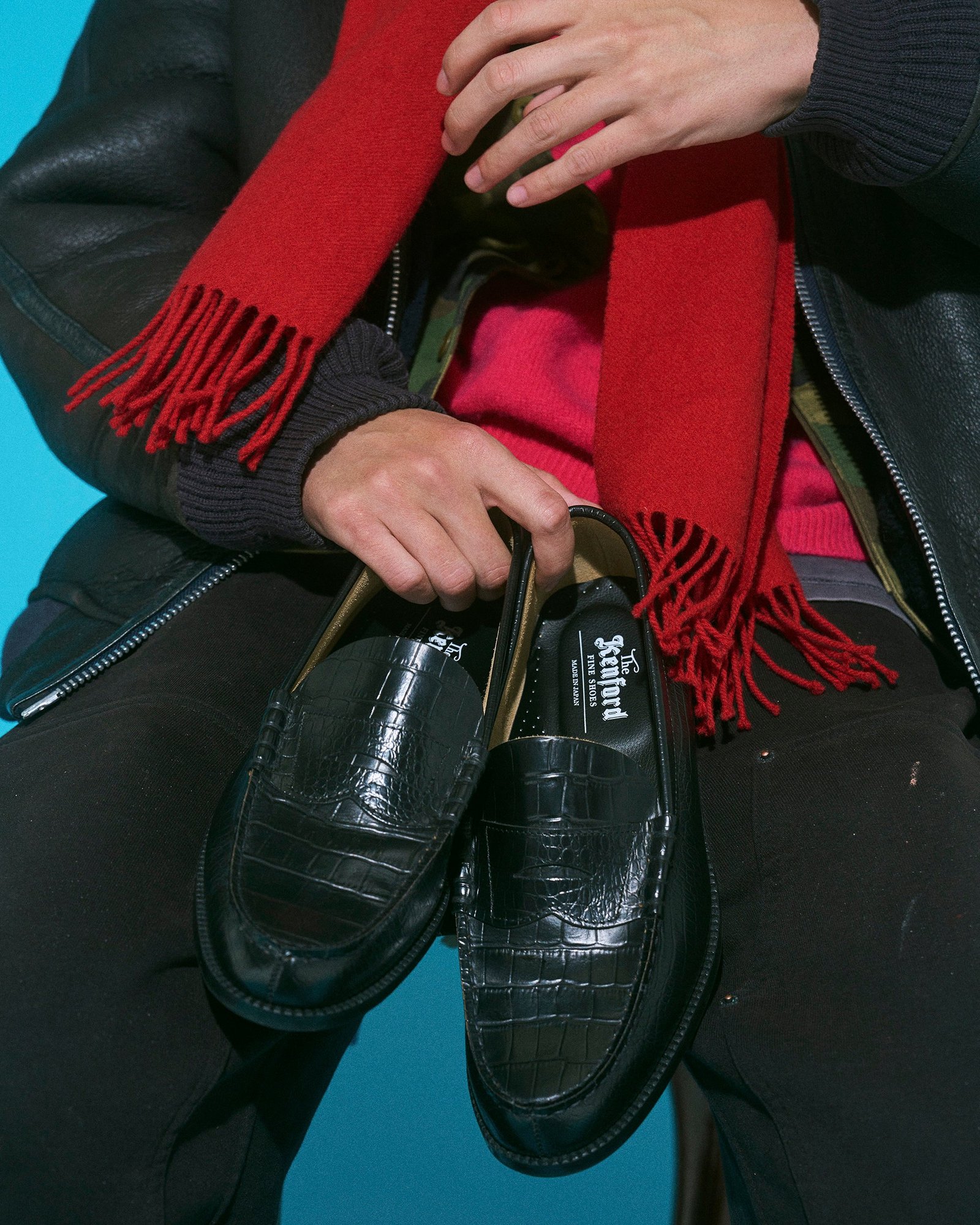 Black Crocodile Combi Loafers – THE KENFORD FINESHOES