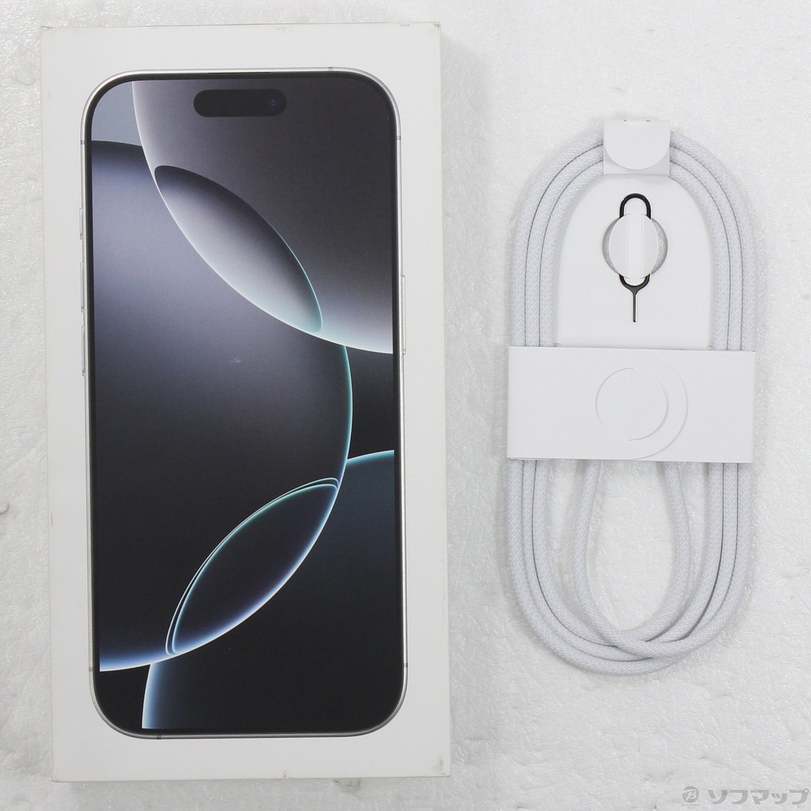 中古品〕 iPhone16 Pro 256GB ホワイトチタニウム MYN13J／A SIMフリー