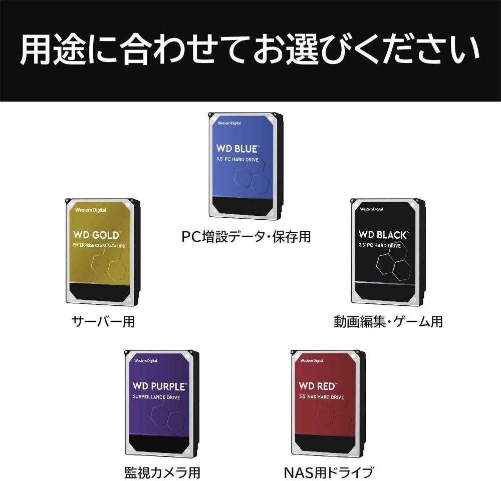 内蔵HDD SATA接続 WD Red Plus(NAS)128MB WD60EFZX ［6TB /3.5インチ