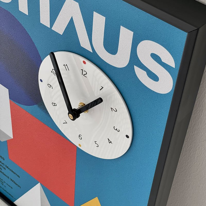 clock-03040 bauhaus アートパネル 掛け時計 静音 | ART OF BLACK