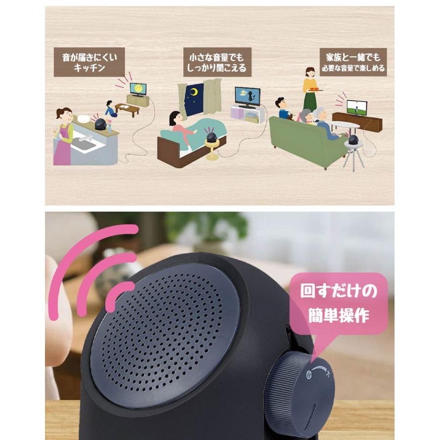 手元スピーカー テレビスピーカー 高齢者 有線 ラジオ FM AM 持ち運び