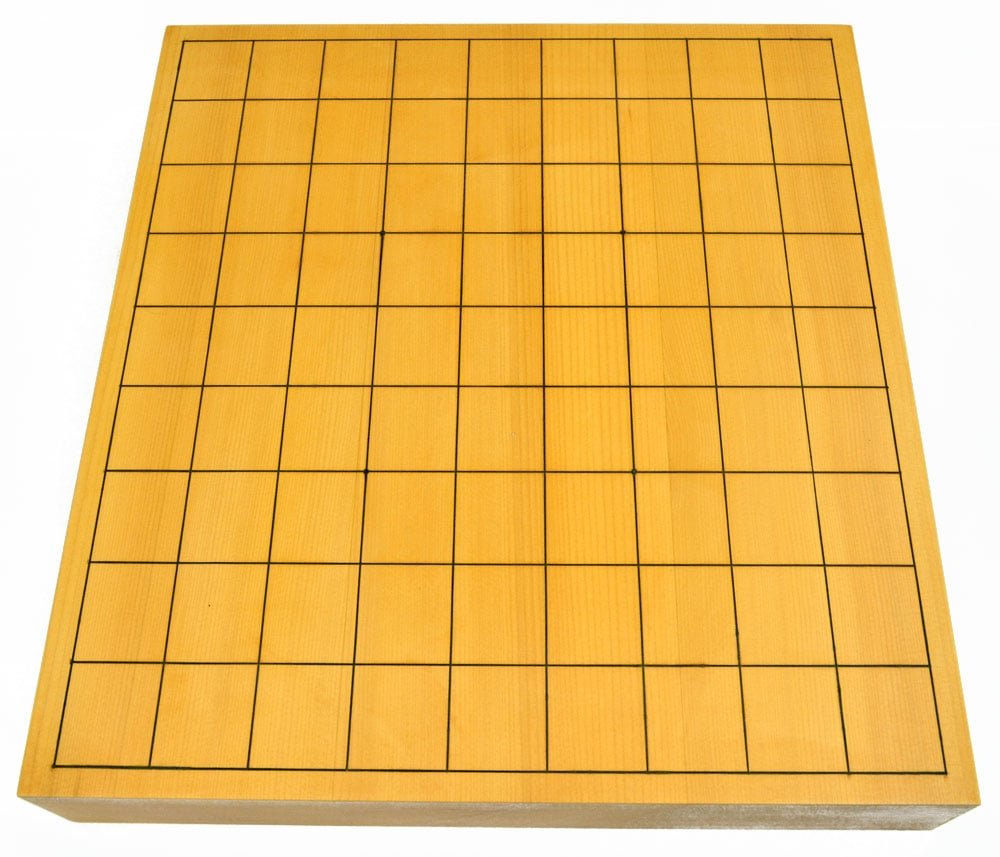 日向産本榧2寸ハギ卓上将棋盤セット 黄楊錦旗彫駒 栓駒台 MS30 ※高級