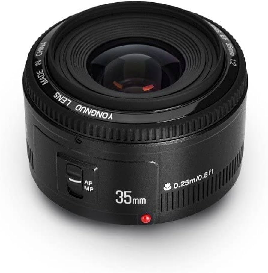 Amazon.com : YONGNUO YN35mm F2 Fast EF Lens 1:2 AF/MF Wide-Angle