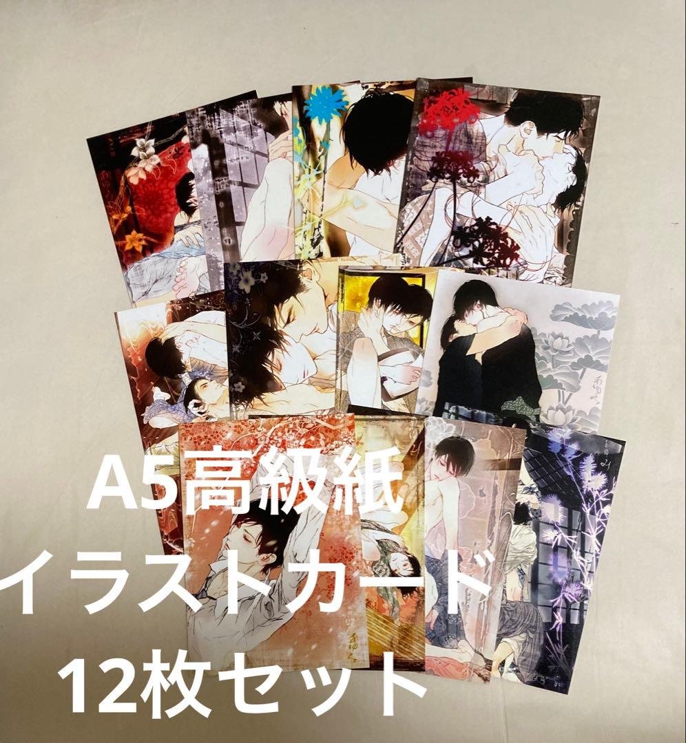 笠井あゆみ　A5判高級紙イラストカード　12枚　旦那はん 笠井あゆみ 『A5判高級紙イラストカード』旦那はんと痴話喧嘩 27【BL