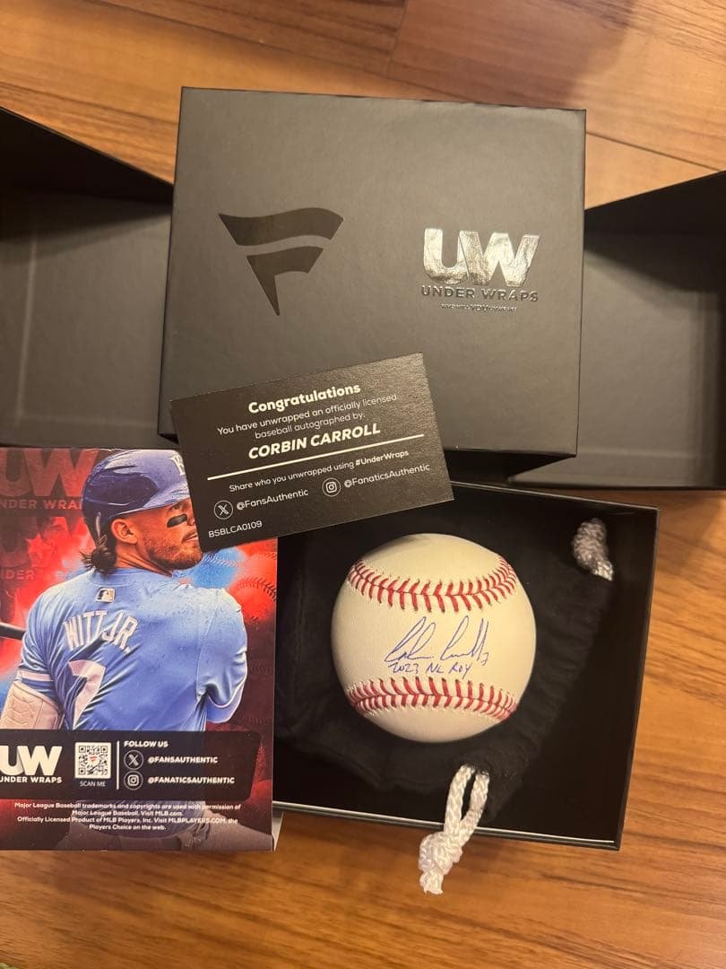 MLB FANATICS UNDER WRAPS コービン・キャロル Fanatics Authentic 2025 Under Wraps Baseballs Volume II