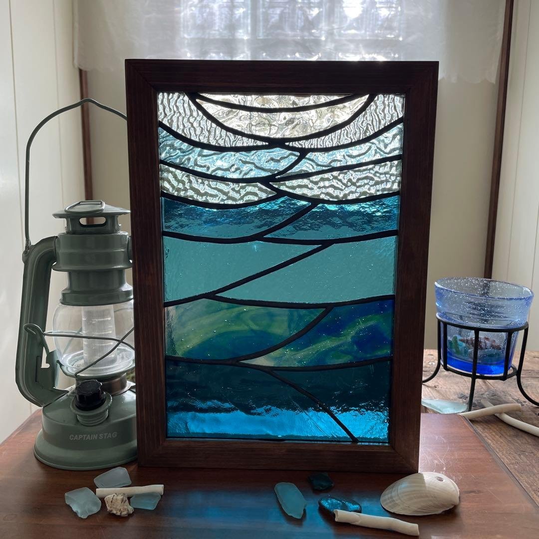 ステンドグラス　パネル　深海 ステンドグラス パネル 深海 - メルカリ
