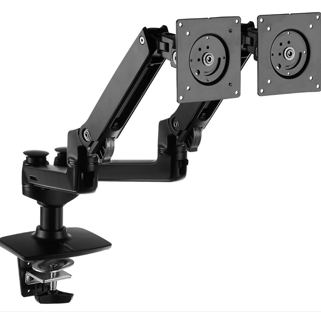 Amazonベーシック　デュアルモニターアーム　エルゴトロンOEM Amazonベーシック モニターアーム レビュー】性能はエルゴトロン