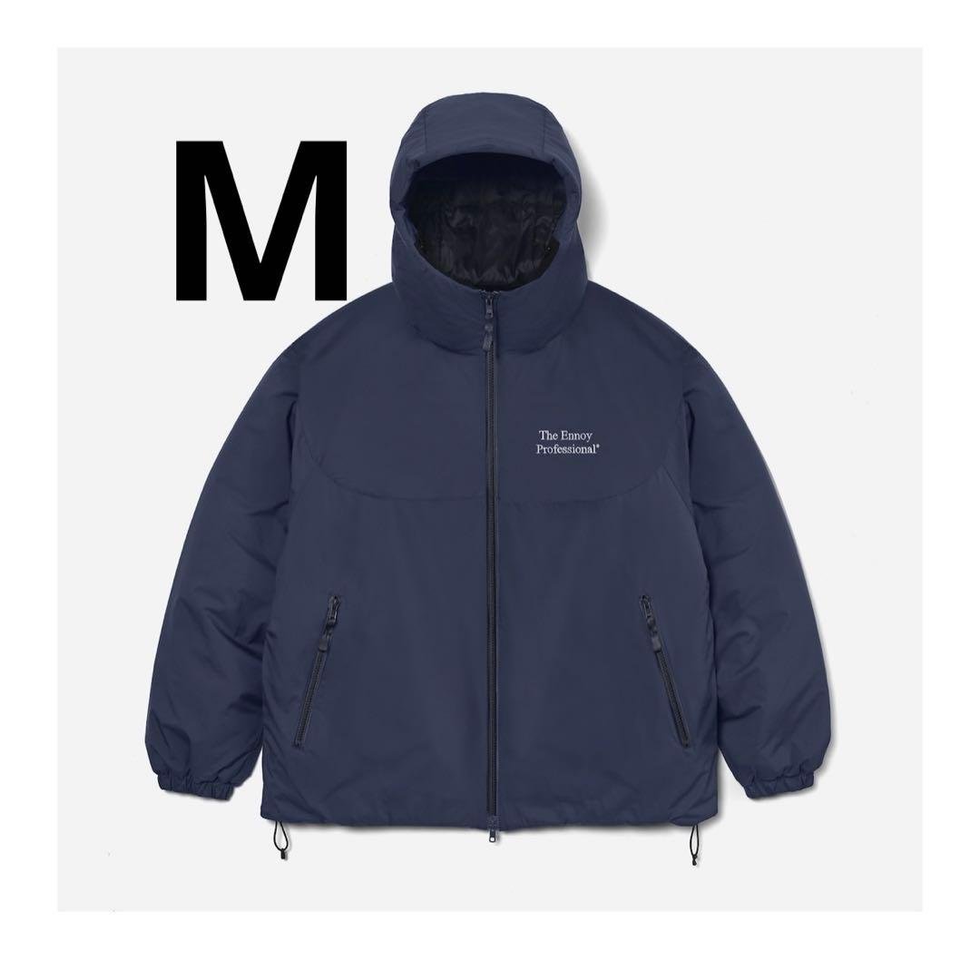 ENNOYとスタイリスト私物 PADDED NYLON HOODIE (NAVY ENNOY Stylistshibutsu Padded Nylon Hoodie Black (26SS) エンノイ