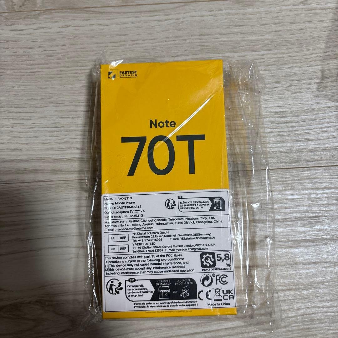 スマートフォン本体 realme Note 70T 4GB/128GB realme Note 70T Dual Sim 4GB RAM 128GB - Gold (128 GB, Beach Gold