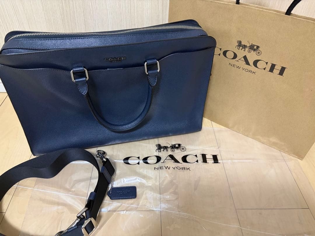 【1/12まで】COACH ネイビー ビジネスバッグ 楽天市場】コーチ ネイビー（ビジネスバッグ・ブリーフケース｜メンズ