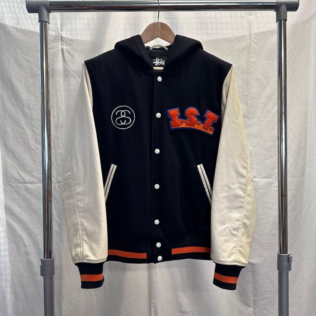 STUSSY フード付きスタジャン ブラック/アイボリー 楽天市場】ステューシー スタジャン（コート・ジャケット｜メンズ